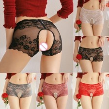 Sexy Plus Size Lace Crotchless