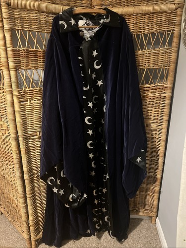 Blue velvet wizard cloak - velvet,