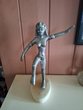 Vintage Egyptian Dancing Figurine - Cleopatra Female Sculpture
