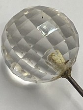 VINTAGE LARGE  CRYSTAL HAT  PIN (B73)