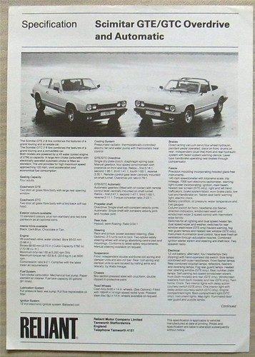 Reliant scimitar gte gtc car - gte, &