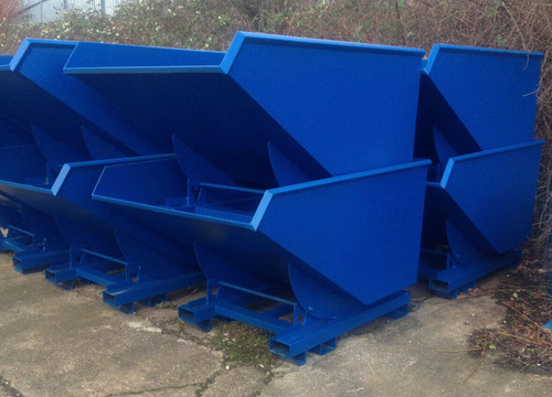 Forklift tipping skip waste - forklift,