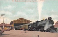 San Jose California Southern Pacific Braod Gauge Depot Antique Postcard J47683