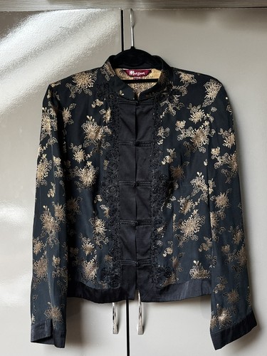 Monsoon black gold embroidered - black,