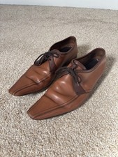 Miu Miu Men's Brown Tan Leather Shoes Size UK 7