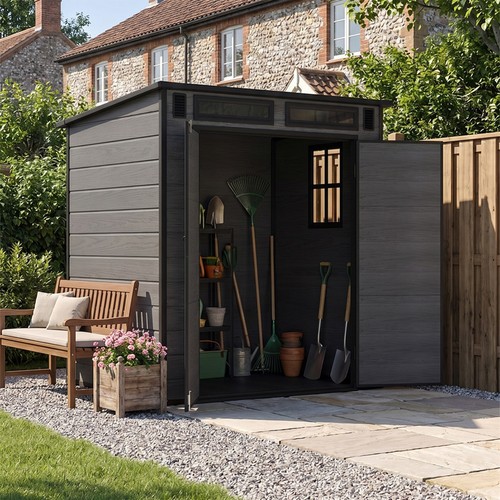 6x4ft plastic garden - garden, shed