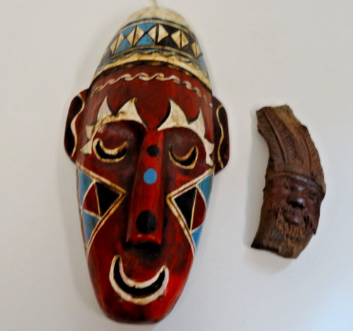 Hand carved african tribal - 2,