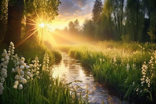 Woodland forest canvas - canvas, picture