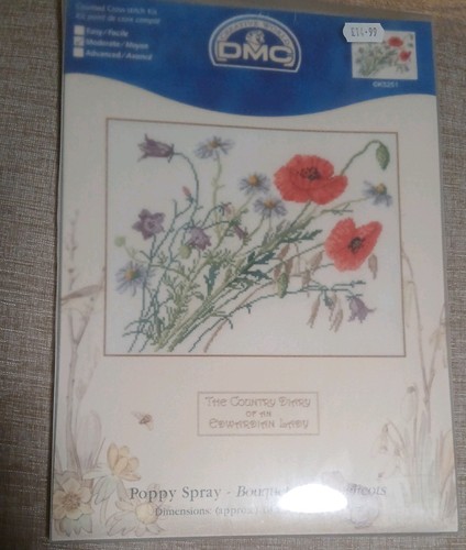 Dmc poppy spray cross stitch - spray,