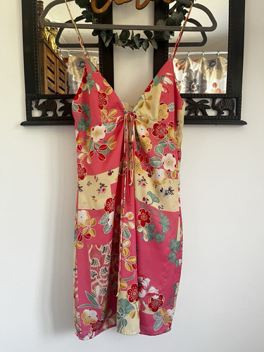 Zara pink yellow - pink, satin