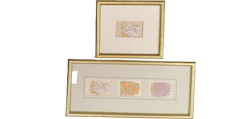Framed vintage silk - vintage,