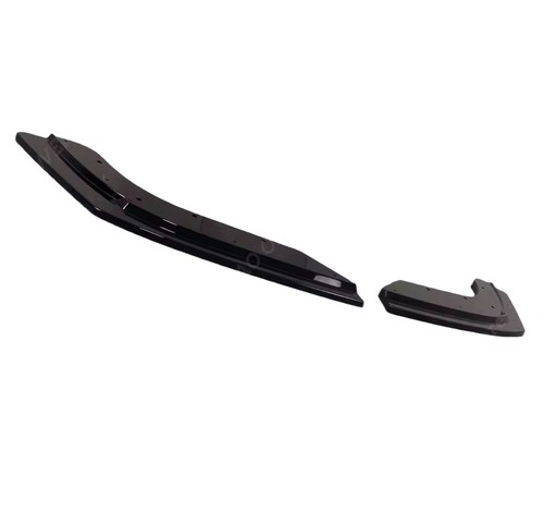 Gloss black rear spats - black, bumper