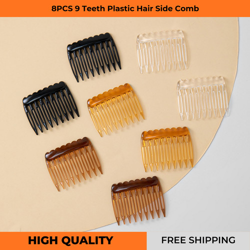 Hair combs slides - 8, pack