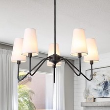 ZenithBeam Modern Black Chandelier,5-Light Pendant Chandelier - ONLY **£69.75**