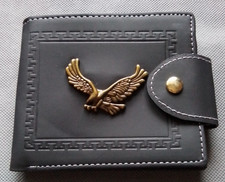 Black Men's Wallet with metal eagle detail. New without tags.