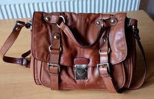 Tan soft leather satchel