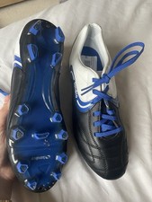 USED ONCE Sondico Flair Astro Turf Football Boots Trainers, 6 - Black White Blue