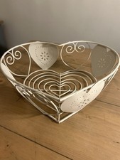 Cottagecore Cream Metal Heart