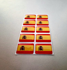 10x Spain Flag 3D Domed Badge