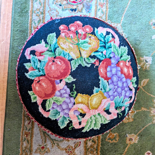 Antique victorian needlepoint - antique,