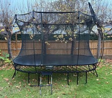 Springfree Large Oval Trampoline 8x13 Ft  with Basketball Net and Step