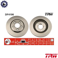 2x BRAKE DISC DF4106 FOR