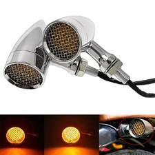 2Pcs Motorcycle Chrome Metal