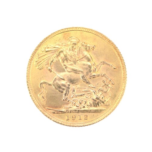 1912 gold full - sovereign, coin