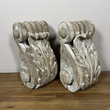Pair of Large Antique Wooden
