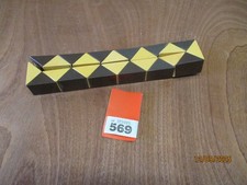 Vintage 1980s Rubik’s Snake Puzzle Brown/Cream  – Action GT