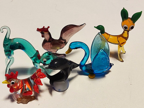 Miniature murano glass animal - glass,