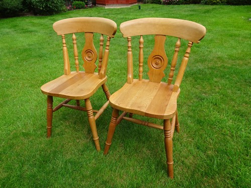 Pair solid oak bullseye - solid,