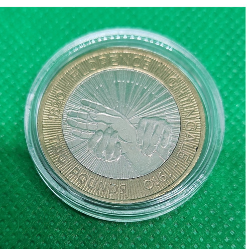 2010 british two pound coin - two,