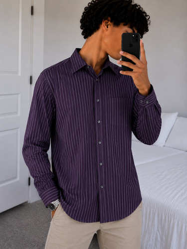 Van heusen purple striped - van,