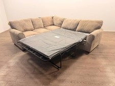 Taylor Fabric Corner Sofa Bed – Beige (Dual Facing)