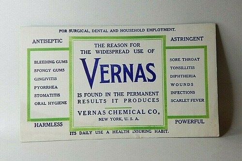 1940 vernas antiseptic - 1940's,