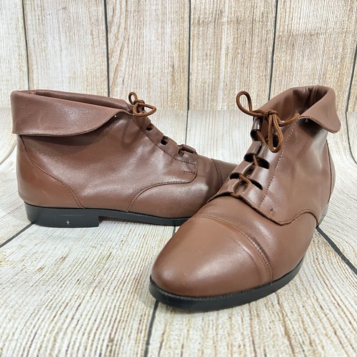 Vtg leather lace pixie - leather, up