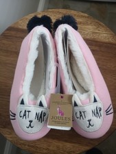 Joules Cat Nap Slippers.  M
