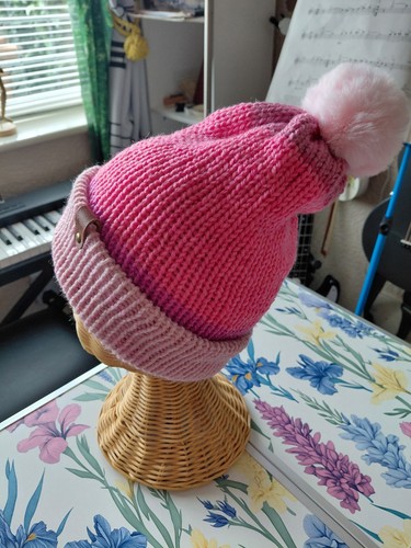 Hand knitted bobble - knitted,