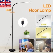 360° Gooseneck LED Floor Lamp Standing Night Light Reading Eyelash Work Lamp UK