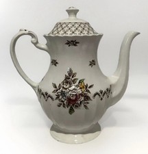 j& g meakin chatsworth White Floral Large Tea Pot