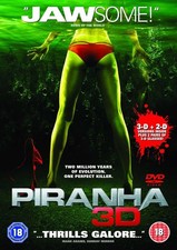 Piranha 3D [3D + 2D DVD, 2010] Includes 2 Pairs of 3D Glasses | New & Sealed