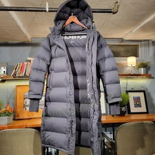 TNA Aritzia Super Puff Long 700 Goose Down Coat Parka Matte Black M pyz