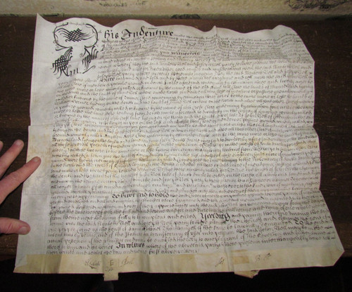 1682 vellum indenture - 1682,