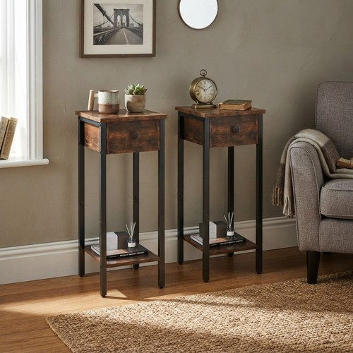 Narrow bedside table set - narrow,