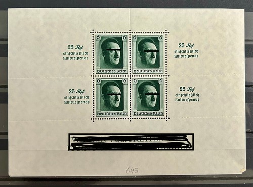 1937 german stamps block 48th - block,