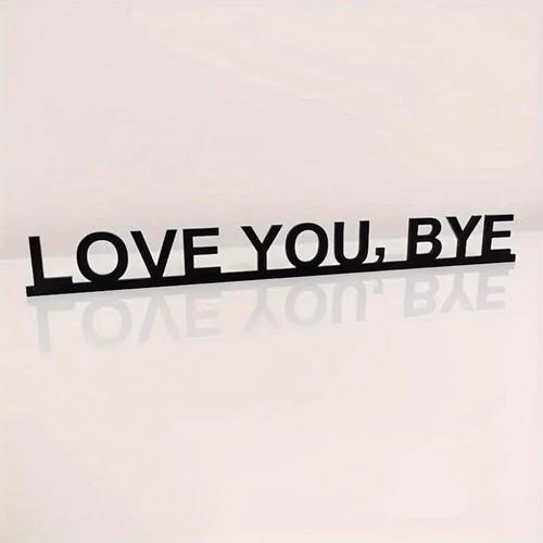 Metal wall art love you - bye, "