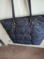 Ladie's navy RADLEY LONDON tote Shopping bag Quilted Double Handles