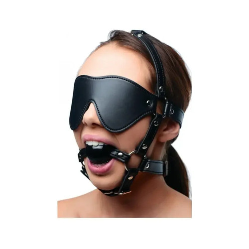 Strict bdsm blindfold harness - bdsm,
