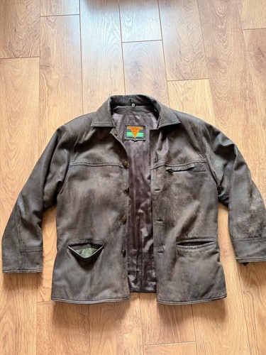 Men genuine leather jacket - men's,